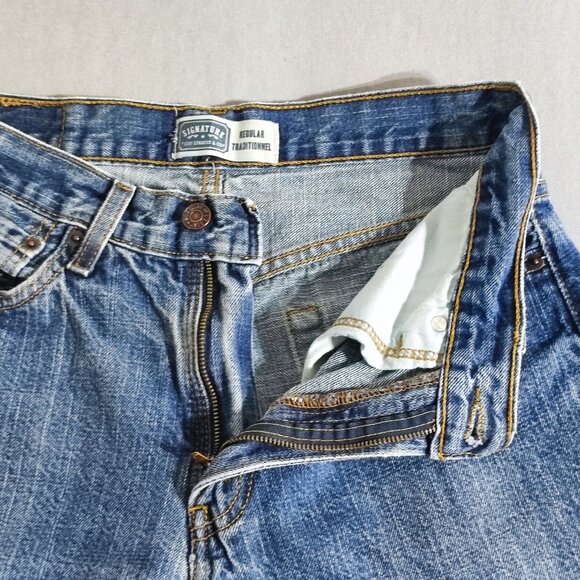 Signature by Levi Strauss jeans men's W31/L30 medium washed denim blue Regular - Picture 8 of 14